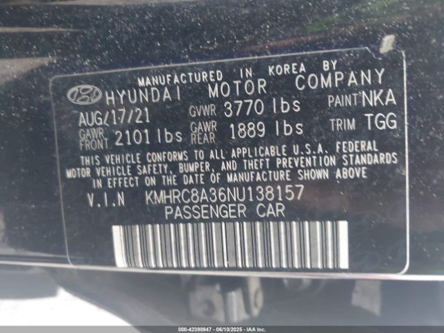 2022 HYUNDAI VENUE KMHRC8A36NU138157 Photo 8