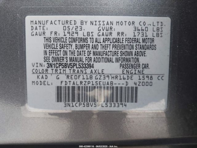 2023 NISSAN KICKS 3N1CP5BV5PL533394 Photo 8