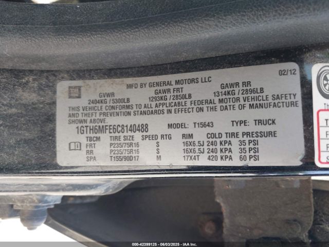 2012 GMC CANYON 1GTH6MFE6C8140488 Photo 8