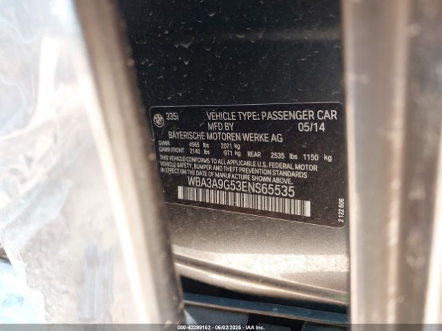 2014 BMW 335I WBA3A9G53ENS65535 Photo 8