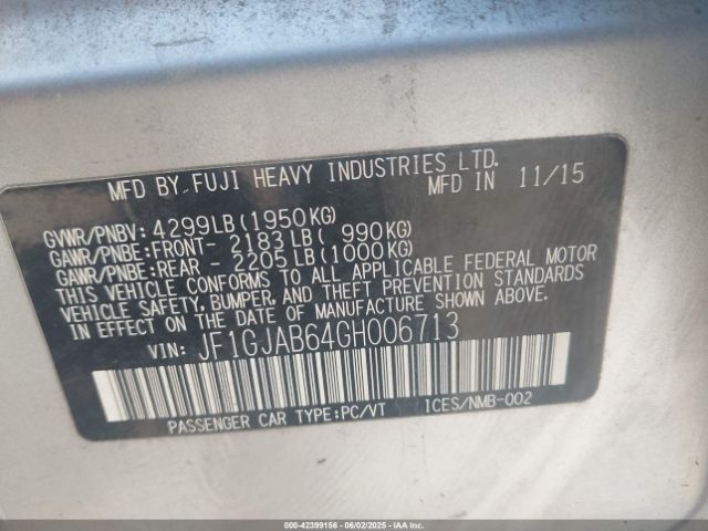 2016 SUBARU IMPREZA JF1GJAB64GH006713 Photo 8