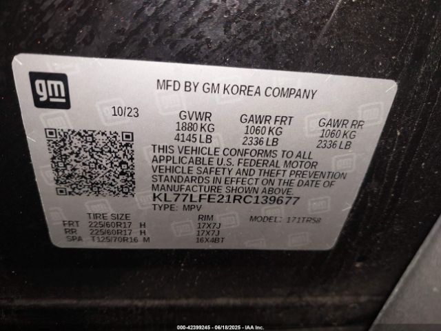 2024 CHEVROLET TRAX KL77LFE21RC139677 Photo 8