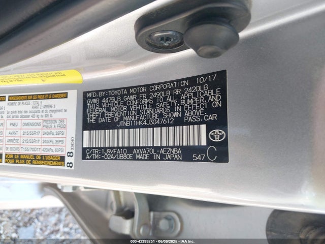 JTNB11HK4J3047612 Toyota a25a-fks