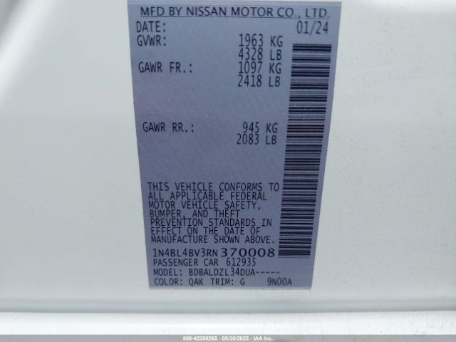 2024 NISSAN ALTIMA 1N4BL4BV3RN370008 Photo 8