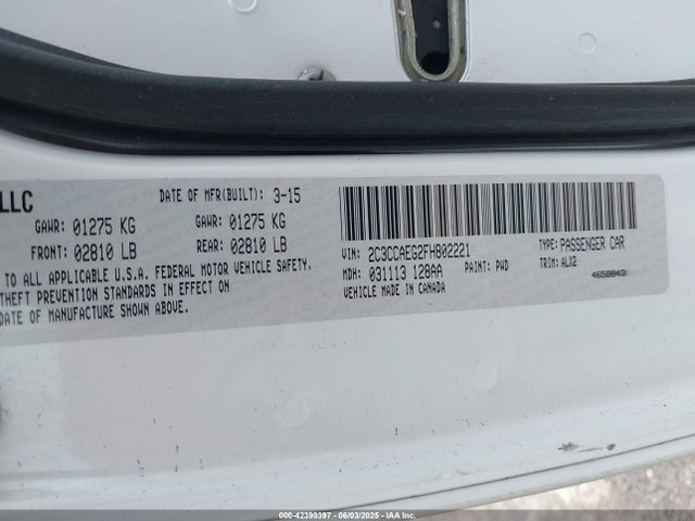 2C3CCAEG2FH802221 Chrysler 300C