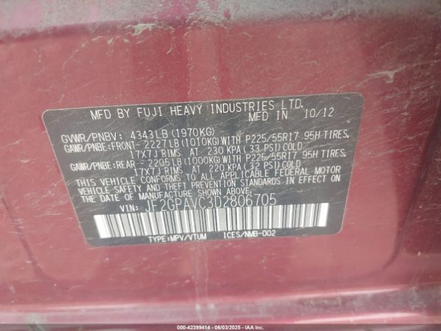 2013 SUBARU XV CROSSTREK JF2GPAVC3D2806705 Photo 8