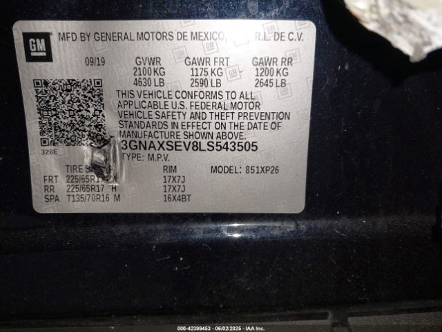 2020 CHEVROLET EQUINOX 3GNAXSEV8LS543505 Photo 8