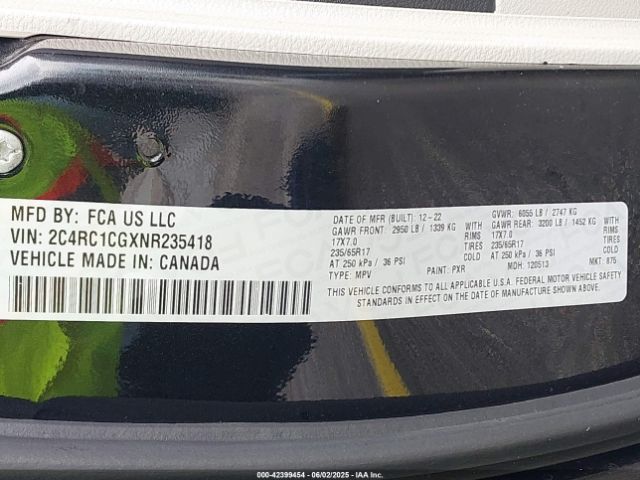 2022 CHRYSLER VOYAGER 2C4RC1CGXNR235418 Photo 8