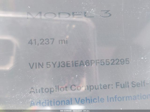 2023 TESLA MODEL 3 5YJ3E1EA6PF552295 Photo 6