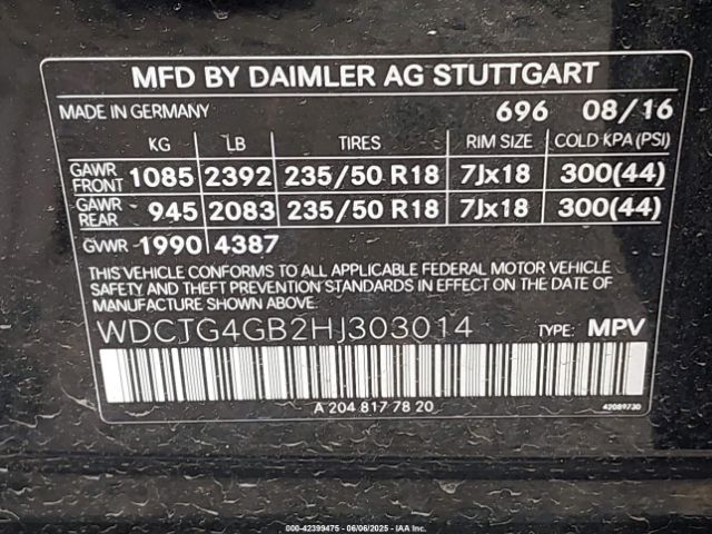 2017 MERCEDES-BENZ GLA 250 WDCTG4GB2HJ303014 Photo 8