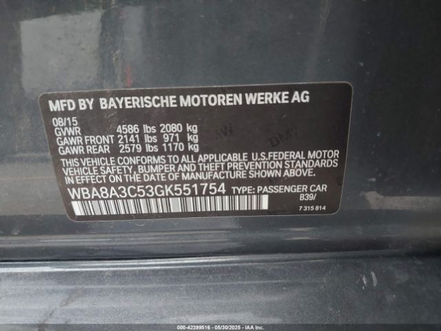 WBA8A3C53GK551754 BMW 320i Xdrive
