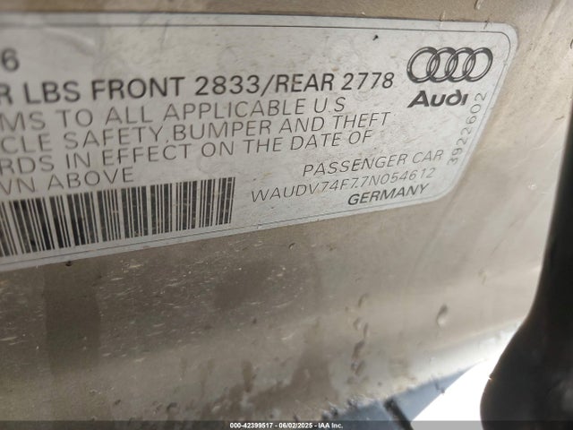 2007 AUDI A6 WAUDV74F77N054612 Photo 8