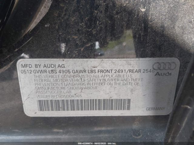 2013 AUDI A4 WAUFFAFL5DN006365 Photo 8