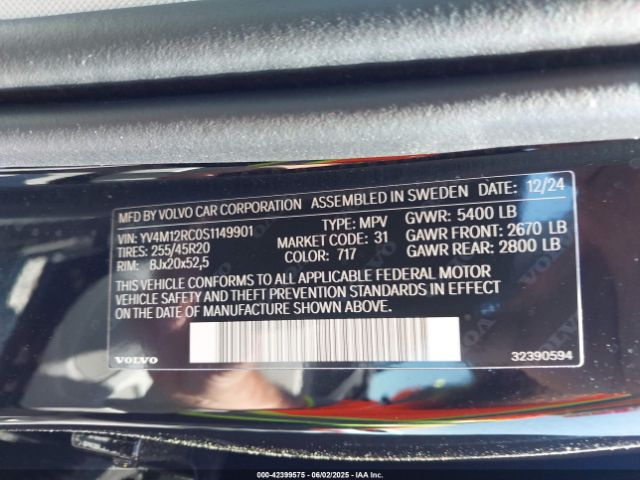 2025 VOLVO XC60 YV4M12RC0S1149901 Photo 8