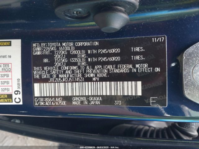 2018 TOYOTA 4RUNNER JTEZU5JR2J5174531 Photo 8