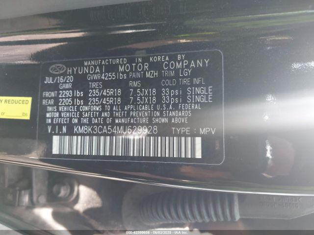 2021 HYUNDAI KONA KM8K3CA54MU629928 Photo 8
