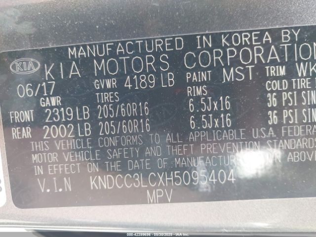 2017 KIA NIRO KNDCC3LCXH5095404 Photo 8