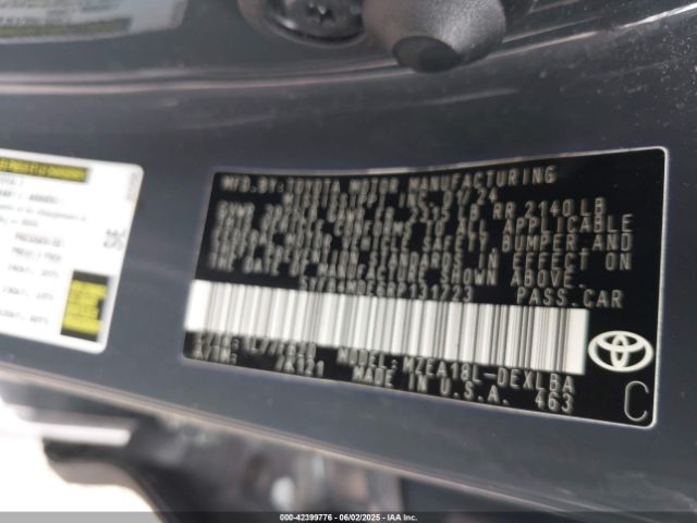 5YFB4MDE6RP131723 Toyota COROLLA LE