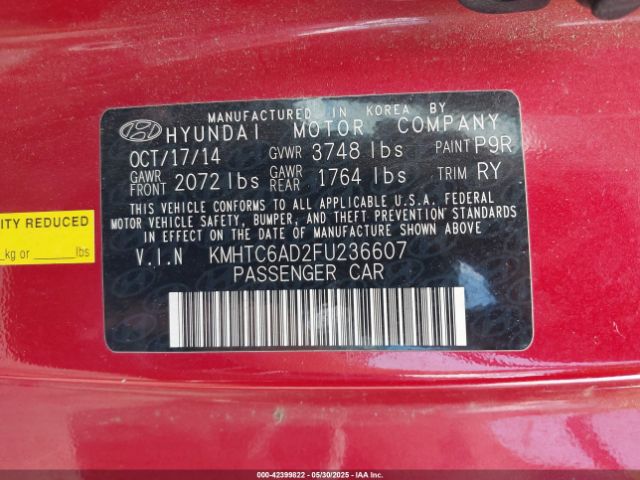 KMHTC6AD2FU236607 Hyundai dohc gdi gamma