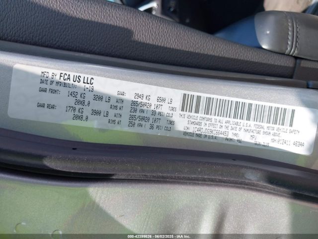 2019 DODGE DURANGO 1C4RDJDG9KC664453 Photo 8