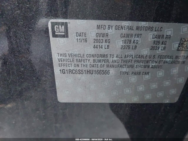 1G1RC6S51HU166566 Chevrolet l3a - di: direct injectio, vvt: variable valve timing, hybrid, gen 1