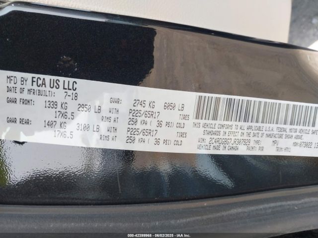 2C4RDGBG7JR307929 Dodge Grand Caravan Se