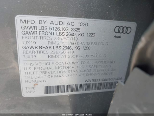 2021 AUDI Q3 WA1EECF3XM1039439 Photo 8