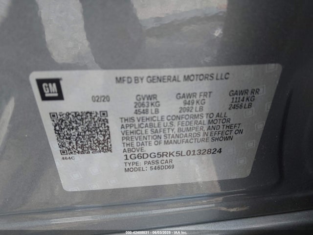 2020 CADILLAC CT4 1G6DG5RK5L0132824 Photo 8