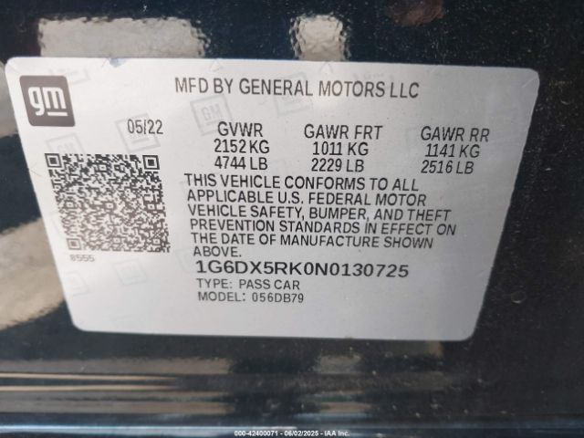2022 CADILLAC CT5 1G6DX5RK0N0130725 Photo 8