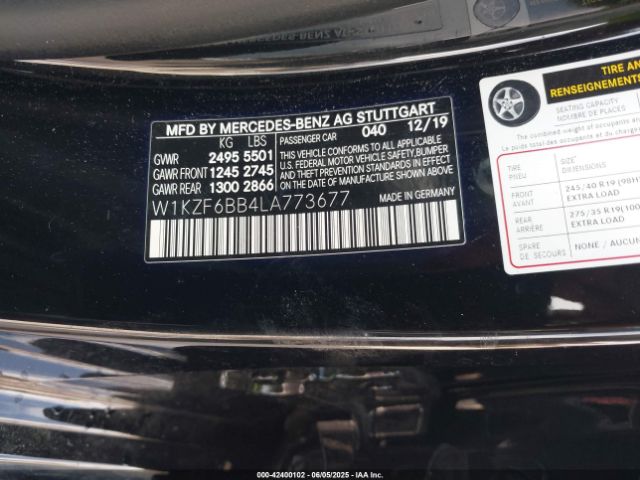 2020 MERCEDES-BENZ AMG E 53 W1KZF6BB4LA773677 Photo 8