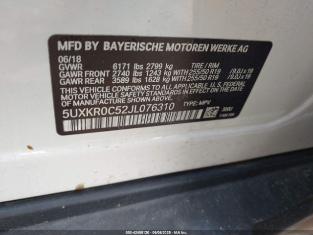 2018 BMW X5 5UXKR0C52JL076310 Photo 8