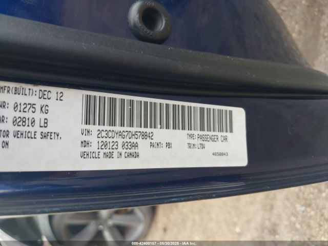 2013 DODGE CHALLENGER 2C3CDYAG7DH578842 Photo 8