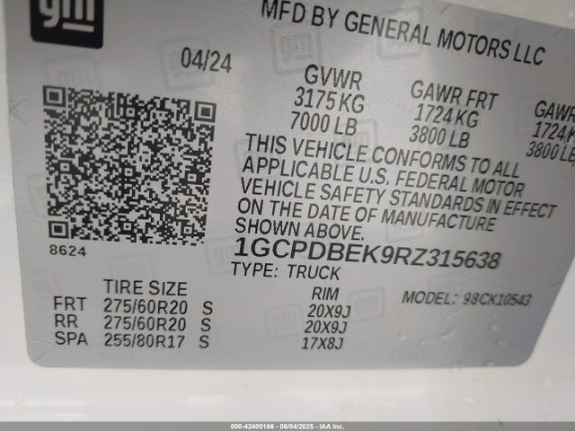 2024 CHEVROLET SILVERADO 1500 1GCPDBEK9RZ315638 Photo 8