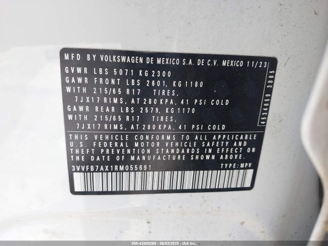 Volkswagen tsi 2024 3VVFB7AX1RM055691 Image 9