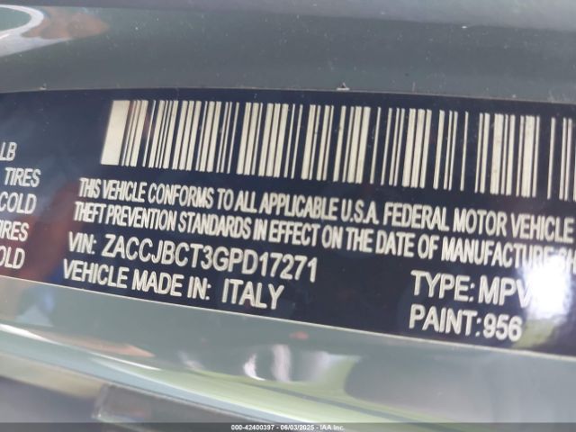 ZACCJBCT3GPD17271 Jeep Renegade Trailhawk