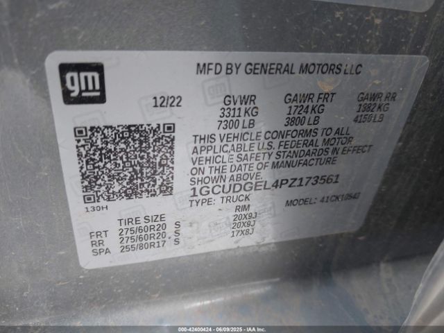 2023 CHEVROLET SILVERADO 1500 1GCUDGEL4PZ173561 Photo 8