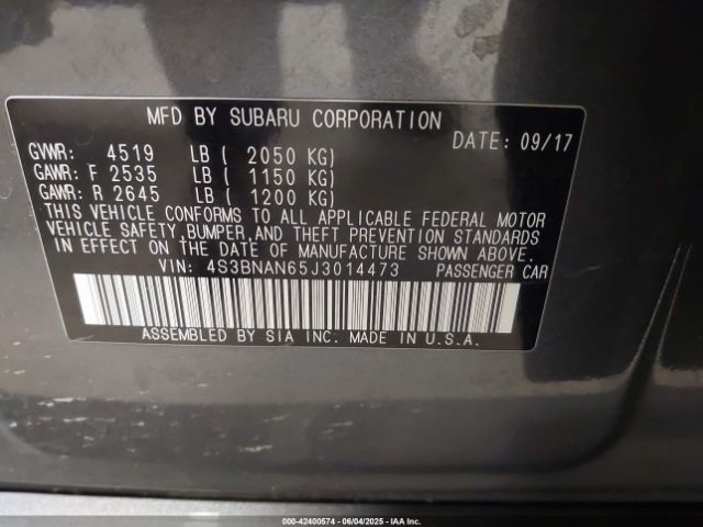 2018 SUBARU LEGACY 4S3BNAN65J3014473 Photo 8
