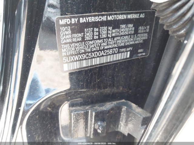 2013 BMW X3 5UXWX9C5XD0A25870 Photo 8