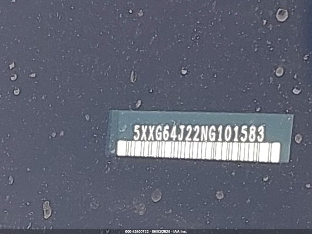 5XXG64J22NG101583 KIA t-gdi gamma ii