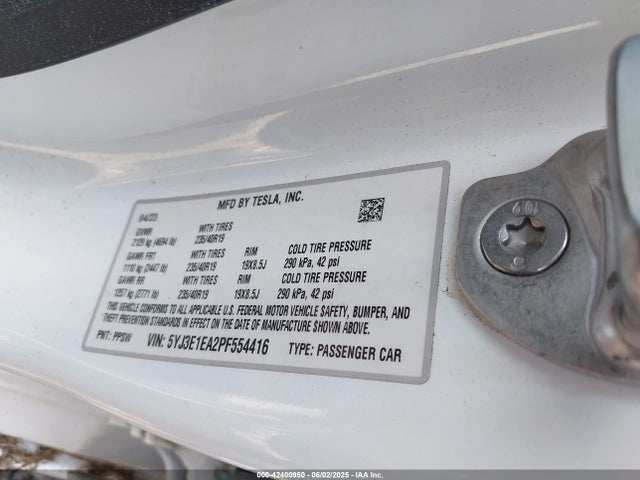 2023 TESLA MODEL 3 5YJ3E1EA2PF554416 Photo 8