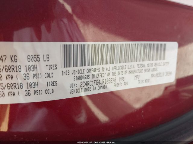 2018 CHRYSLER PACIFICA 2C4RC1FG4JR109870 Photo 8