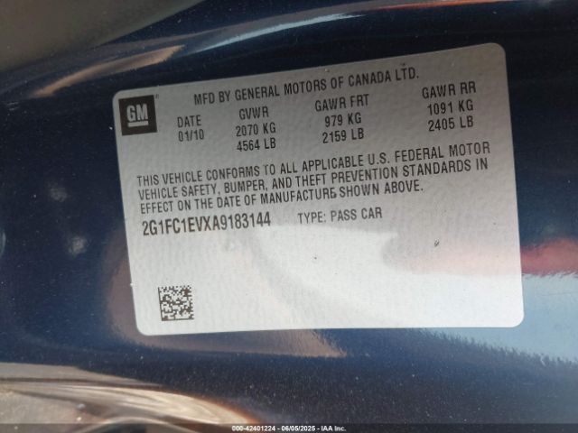 2010 CHEVROLET CAMARO 2G1FC1EVXA9183144 Photo 8