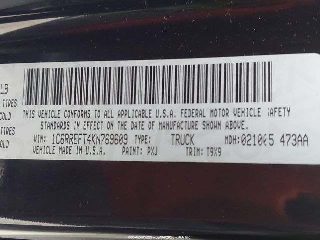 2019 RAM 1500 1C6RREFT4KN769609 Photo 8