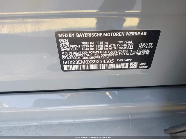 5UX23EM0XS9X34505 BMW 2025