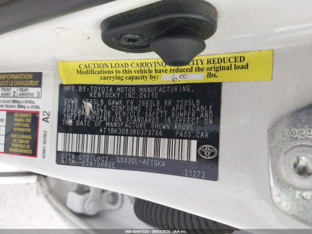 2011 TOYOTA AVALON 4T1BK3DB3BU373766 Photo 8