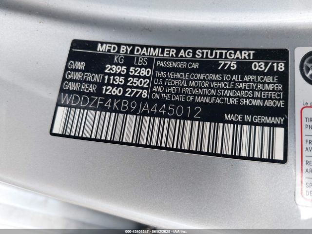 2018 MERCEDES-BENZ E 300 WDDZF4KB9JA445012 Photo 8