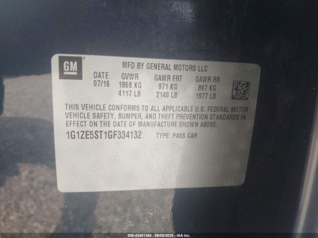 2016 CHEVROLET MALIBU 1G1ZE5ST1GF334132 Photo 8