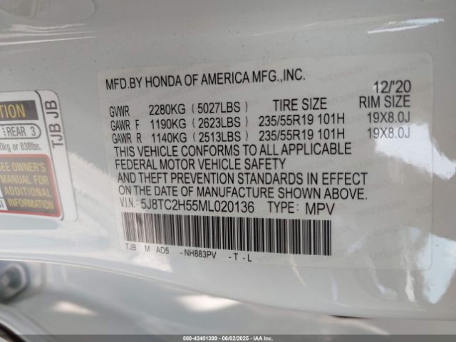 2021 ACURA RDX 5J8TC2H55ML020136 Photo 8