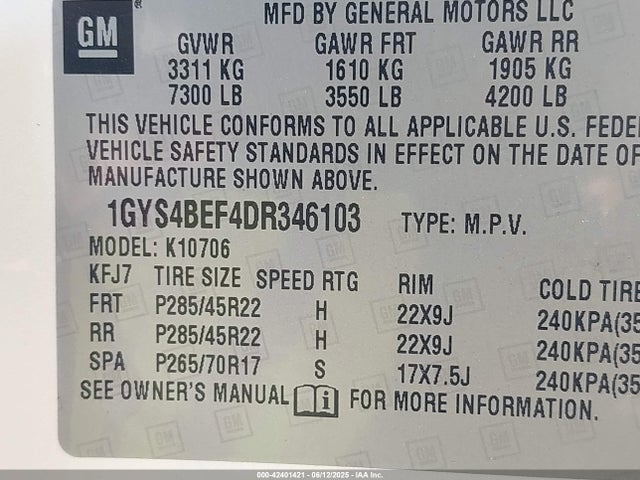 2013 CADILLAC ESCALADE 1GYS4BEF4DR346103 Photo 8