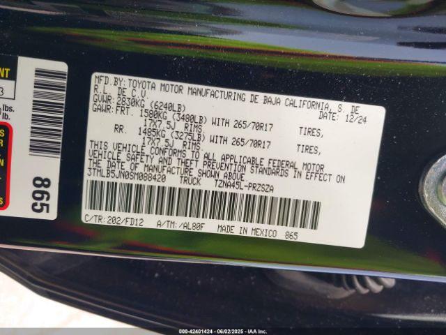 3TMLB5JN0SM088420 Toyota Tacoma Trd Off Road 4wd